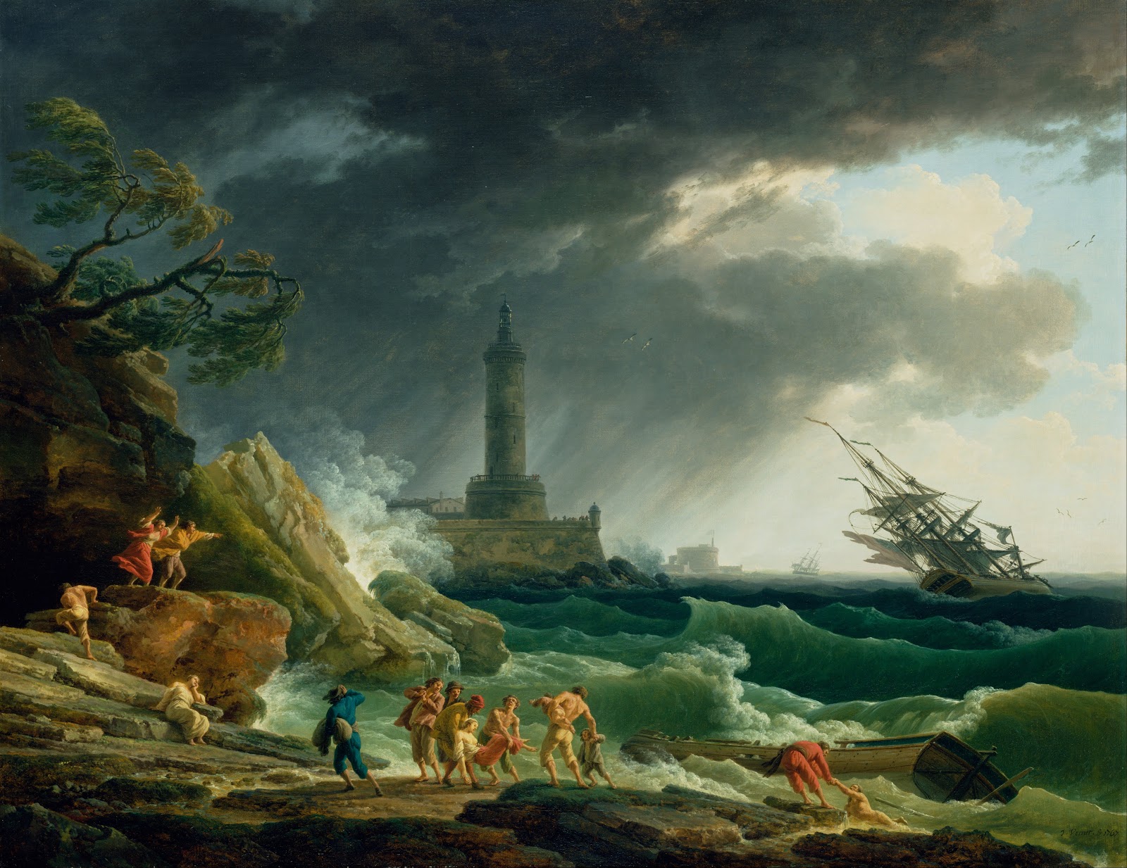 Claude Joseph Vernet - Uma tempestade na costa do Mediterrâneo, 1767