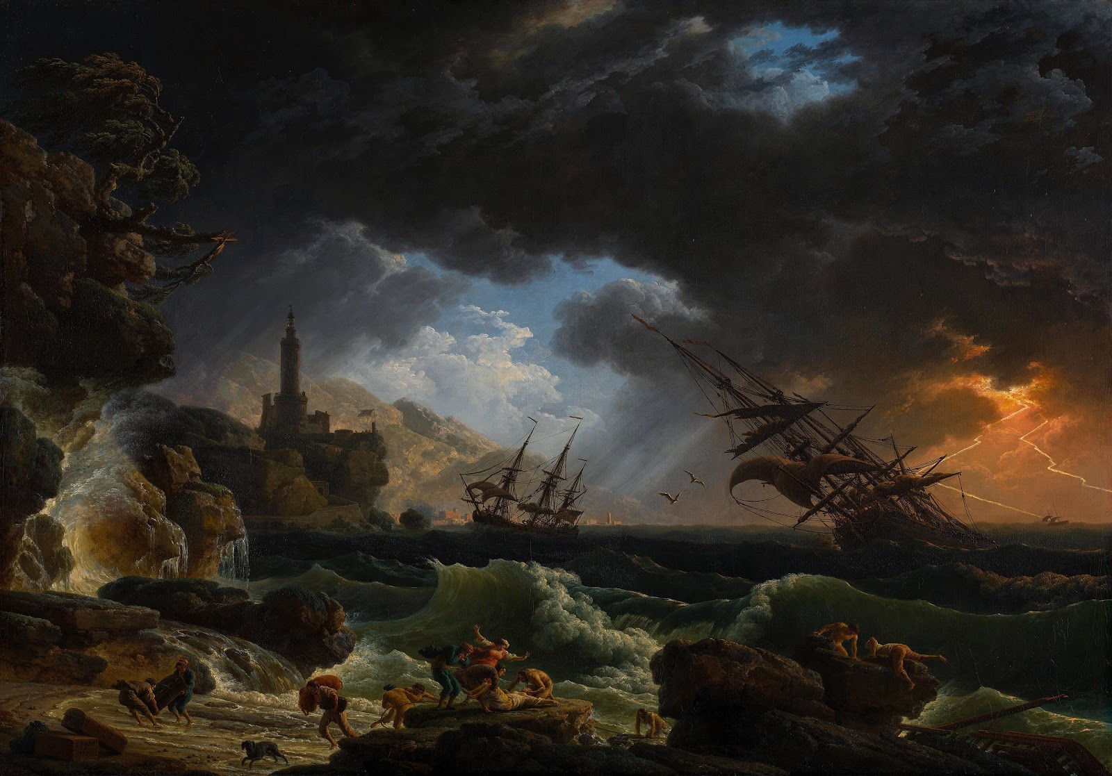 Claude-Joseph-Vernet - Naufrágio em Mares Tempestuosos ('Tempête'), 1773